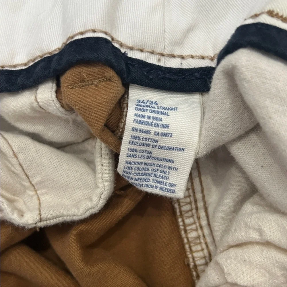 American Eagle Outfitters 34x34 Tan Chinos Original Straight Khaki Pants Y2K